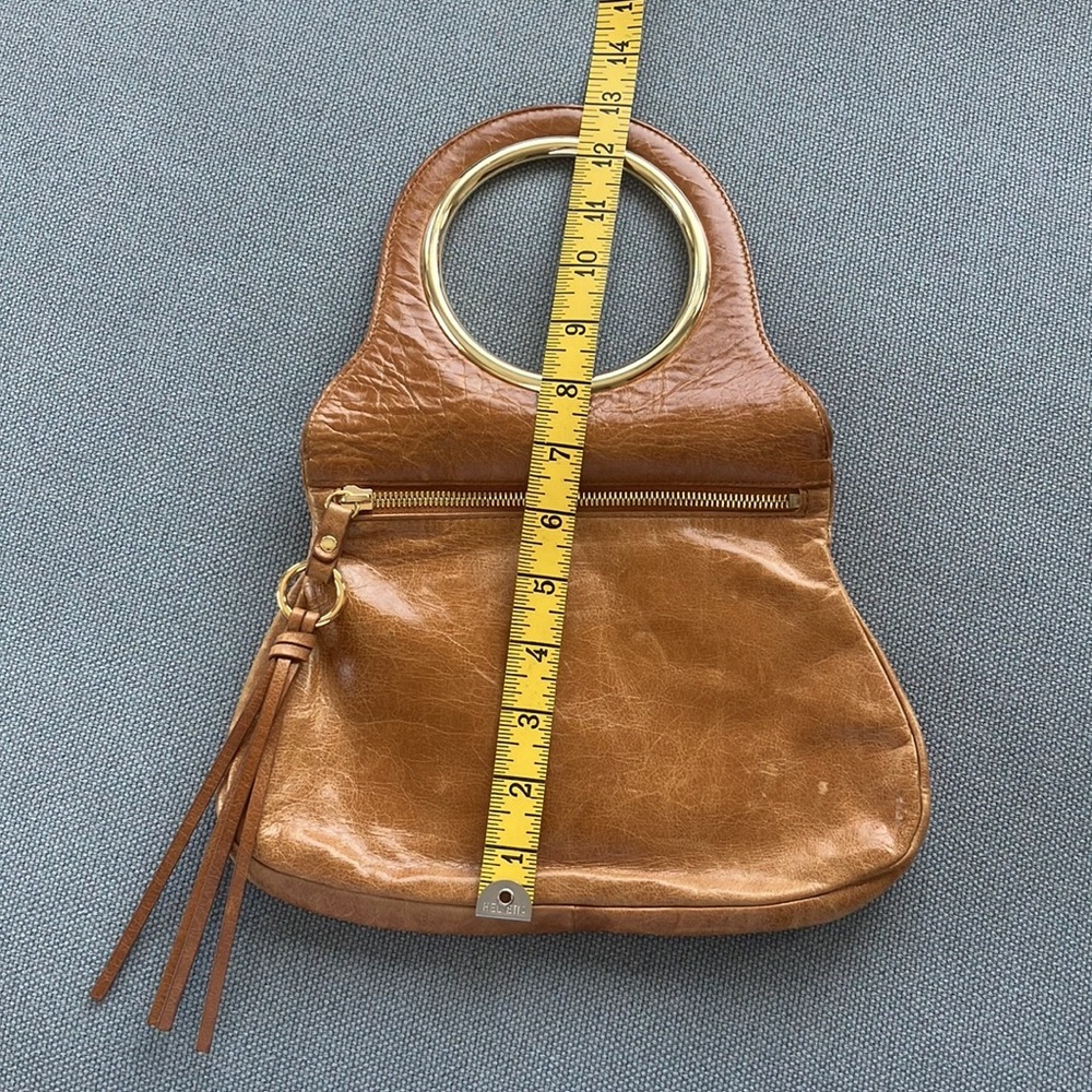 Hobo top grain caramel leather MSRP $158 Lizzie ( minor flaws) clutch/ handbag - Picture 10 of 13